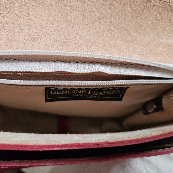 Made in Italy pink mini Leather Crossbody Bag - Picture 5 of 7